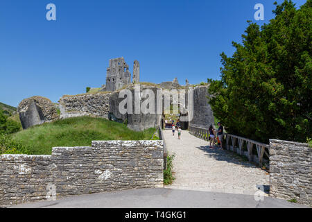 Corfe Castle, Dorset, UK. Stock Photo