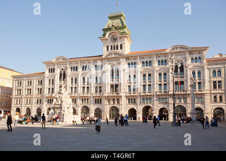 Piazza Unità d'Italia, Unity of Italy Square, Trieste Stock Photo