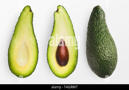 Avocado isolated on white Stock Photo