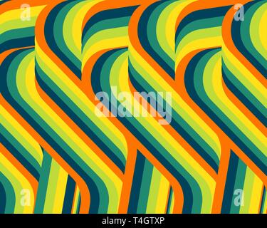 bright geometric abstract background modern hipster futuristic graphic. funnel pattern with yellow blue orange circles. Vector illustration. Cover layout template. Material design concept Stock Vector