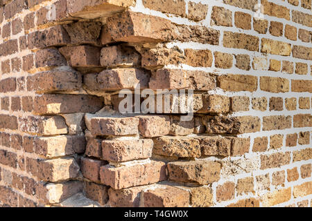 Brick wall corner Stock Photo