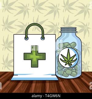 Cannabis medical concept Stock Vector