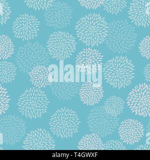 Seamless abstract Dahlia pattern. Simple Dahlia flower ornament. Vector illustration background for interior, fashion, textile, surface, web, decor Stock Vector