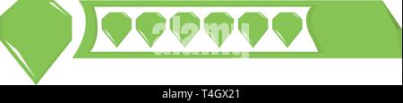 Isolated videogame bar with a diamond icon Stock Vector