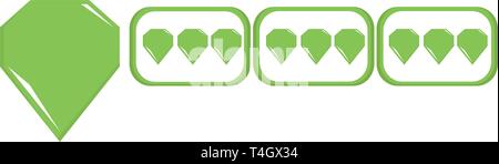 Isolated videogame bar with a diamond icon Stock Vector
