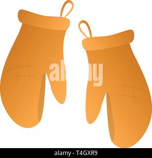 Isolated kitchen gloves Stock Vector
