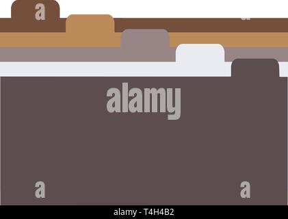 Filing concept of different folders with tabs vector Stock Vector