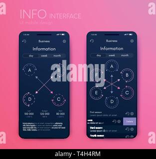 Mobile phone application for analytics. stock vector Stock Vector