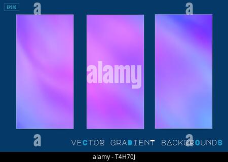 Abstract soft gradient pink vector blurred backgrounds. Modern screen design for mobile app Stock Vector