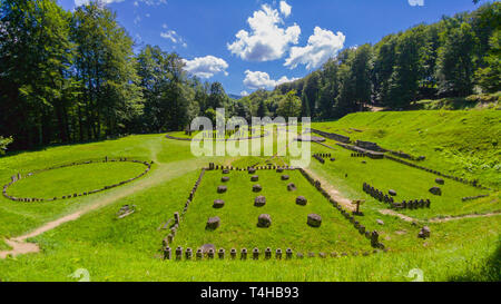 Sarmizegetusa Regia, Dacian ruins Fortress in Sarmisegetuza, Orastie Mountains, Romania Stock Photo