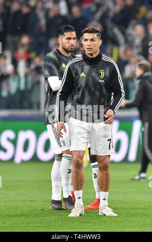 Cristiano Ronaldo of Juventus during the Champions League, football match: Juventus  FC vs Ajax. Ajax won 1-2 at Allianz Stadium, in Turin, Italy, 16th Stock  Photo - Alamy