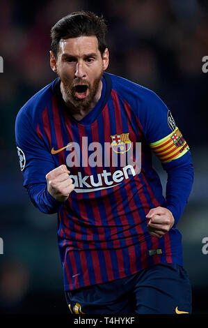 Barcelona, Spain. 16th Apr, 2019. Soccer: UEFA Champions League