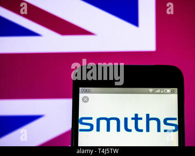 Ukraine. 17th Apr, 2019. In this photo illustration a Smiths Group plc logo seen displayed on a smart phone. Credit: Igor Golovniov/SOPA Images/ZUMA Wire/Alamy Live News Stock Photo