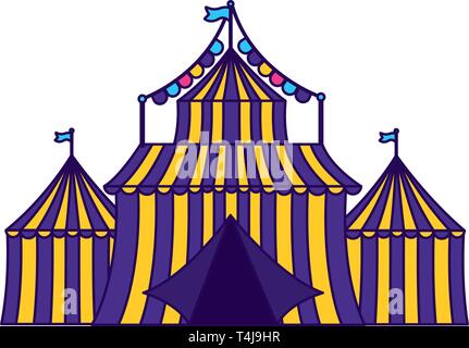 carnival tent amusement Stock Vector