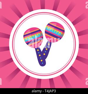 maracas music icon Stock Vector