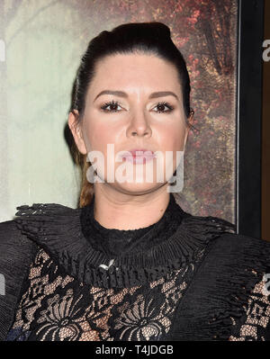 HOLLYWOOD, CA - APRIL 15: Alicia Machado arrives at the premiere of Warner Bros' 'The Curse Of La Llorona' at the Egyptian Theatre on April 15, 2019 in Hollywood, California. Stock Photo