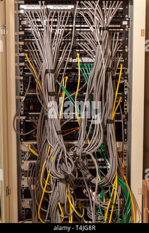 Computer server rack. Stock Photo