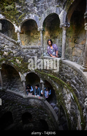 Initiation Well at Quinta da Regaleira, Sintra, Portugal Stock Photo