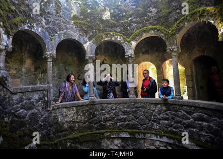 Initiation Well at Quinta da Regaleira, Sintra, Portugal Stock Photo