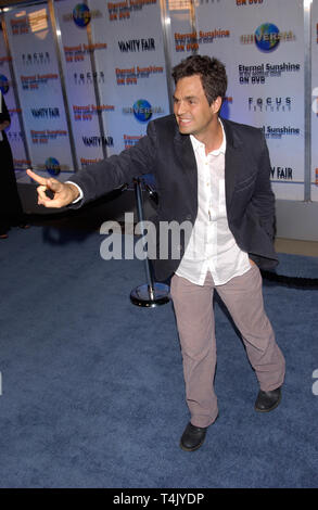 LOS ANGELES, CA. September 23, 2004: Actor MARK RUFFALO at the DVD launch party, in Los Angeles, for his movie Eternal Sunshine of the Spotless Mind. Stock Photo