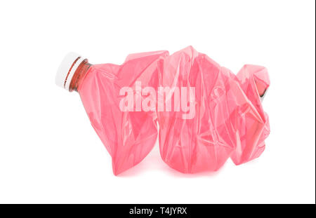 Empty Blue used water bottle for recycling Stock Photo