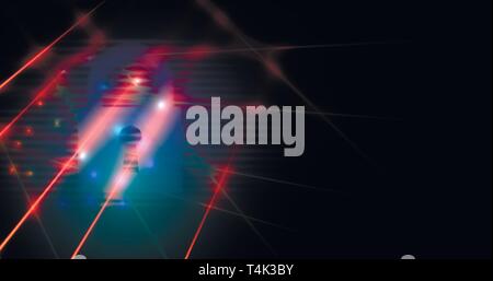 Cybersecurity and information or network protection. Future cyber technology web services for business and internet project Stock Vector