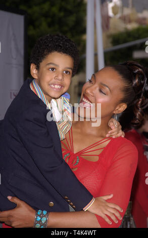 Nona Gaye and her son, Nolan, at the premiere for 'Polar Express' on ...