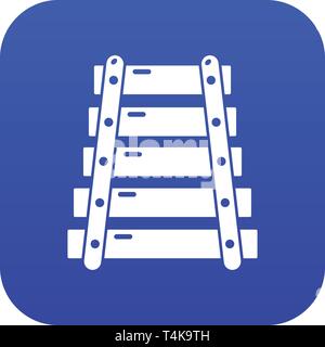 Xylophone icon blue vector Stock Vector