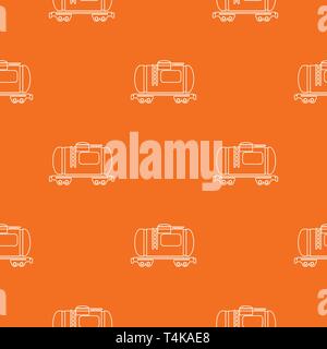 Gasoline railroad tanker pattern vector orange Stock Vector