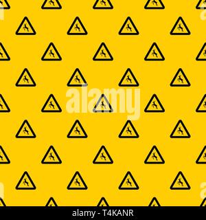 Deer traffic warning sign pattern vector Stock Vector