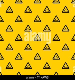 Lifting bridge warning sign pattern vector Stock Vector