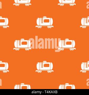 Gasoline railroad tanker pattern vector orange Stock Vector