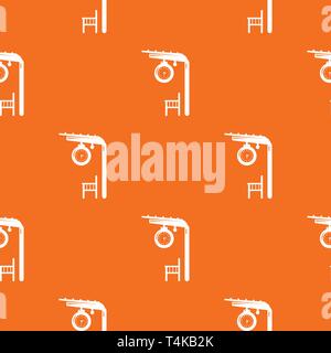 Platform railway pattern vector orange Stock Vector