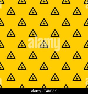 Warning sign railway crossing without barrier pattern vector Stock Vector