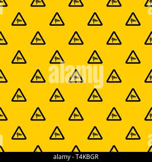 Sign warning about cross wind from the left pattern vector Stock Vector