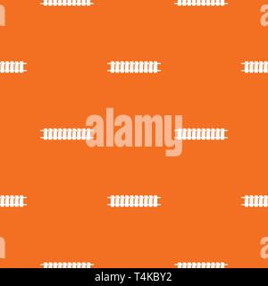 Locomotive railroad pattern vector orange Stock Vector