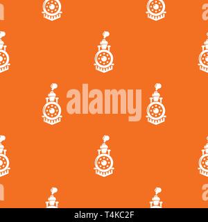 Locomotive pattern vector orange Stock Vector