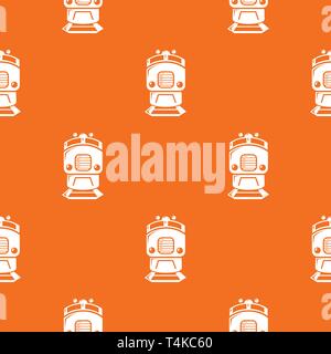 Train pattern vector orange Stock Vector