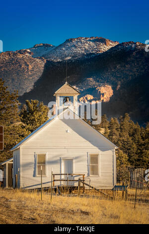 Historic Taryall School, Lake George, Colorado Stock Photo