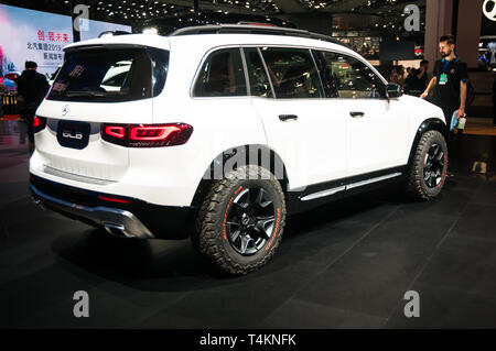 Mercedes Benz GLB concept receiving its world premiere at the 2019 Shanghai Auto Show Stock Photo