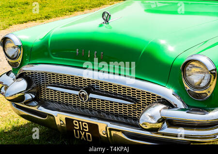 A 1955 Buik Roadmaster on display at a car show Stock Photo