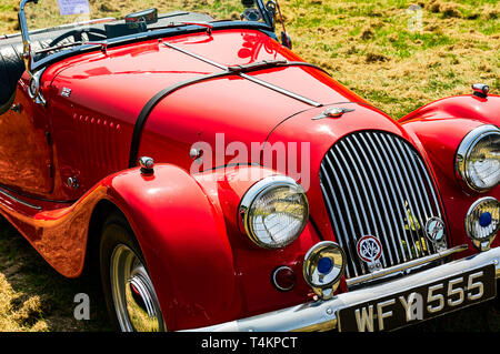 A 1962 Morgan Plus 4 on display at a car show Stock Photo