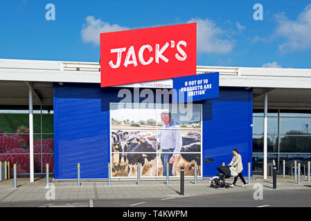 A branch of Jack's (part of Tesco) in Immingham, North Lincolnshire, England UK Stock Photo