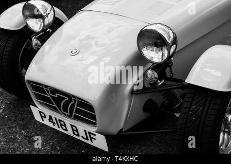 A 1996 Caterham Super 7 on display at a car show Stock Photo