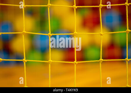 Red, Blue, Orange and Yellow Sport Jersey Mesh Textile Stock Photo