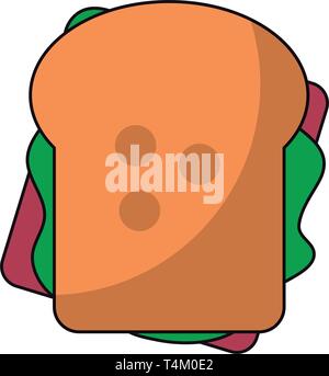 Sandwich healthy food topview symbol Stock Vector