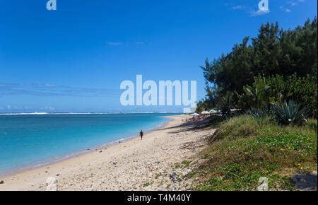 LA SALINE, LA REUNION, FRANCE, MAY 02 :  La Saline beach, La Reunion island, Indian Ocean, may 02, 2016, in Saint Gilles, La Reunion, France Stock Photo