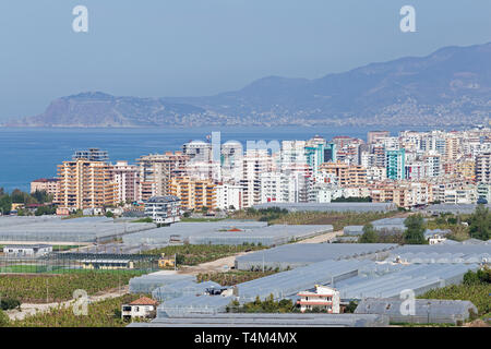 view of Mahmutlar district, Alanya, Province Antalya, Turkey Stock Photo