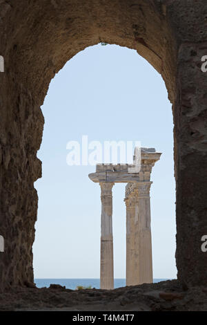 remains of the Temple of Apollo, Side, Province Antalya, Turkey Stock Photo