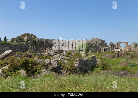 theatre, Side, Province Antalya, Turkey Stock Photo